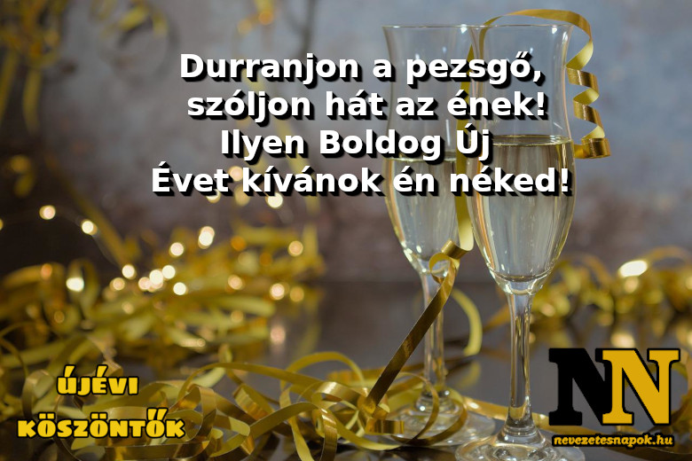 Képes Újévi köszöntő: Durranjon a pezsgő...